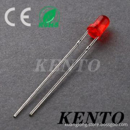 Through Hole Long feet Round Red 3mm Ultra bright LED Diode